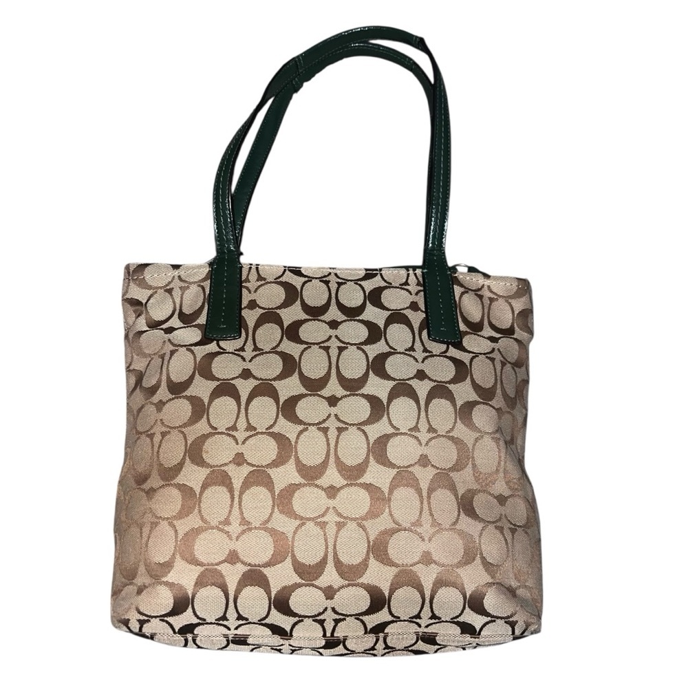 Vintage Coach Y2k Signature Canvas Tote Monogram Dark… - Gem